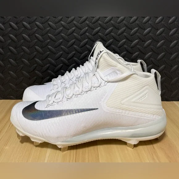 Nike Force Zoom TROUT 3 Baseball Cleats Metal 856503-100 Mens Size 10 - Picture 3 of 5